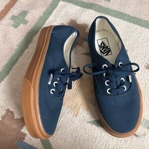 Vans Blue Low Top Gum sole Sneakers